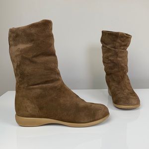 Santana Canada Brown Suede Slouch Boots Size 7